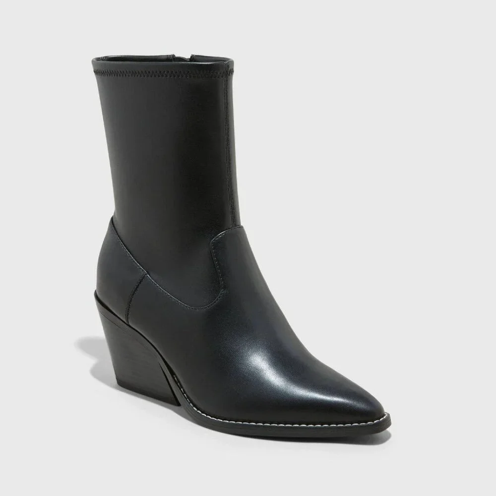 NWT Universal Thread Women's Aubree Ankle Boots 88375051 Black 6M 6 M